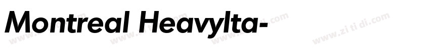 Montreal HeavyIta字体转换